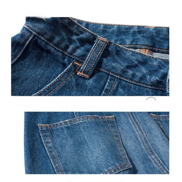 Long Blue Jean Denim Skirt 100% Cotton - Image 3