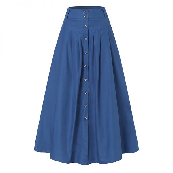 Plus Size Stylish StreetWear Skirts 2021 ZANZEA Women Summer Sundress Casual High Waist Long Vestidos Female Solid Robe Femme - Image 4