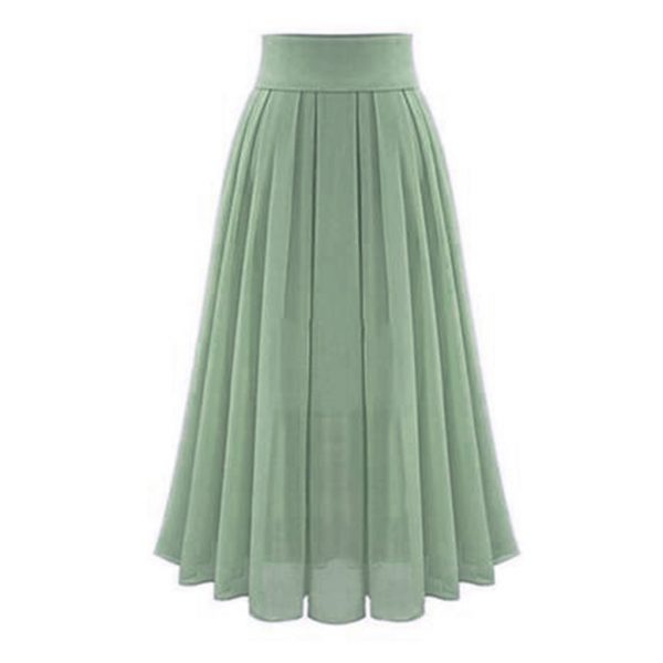 SAGACE Skirt 19 fashion Women's Sexy Chiffion High Waist Long Skirt Lace-up Hip Solid A-Line Solid falda larga girls skirt 419 - Image 4