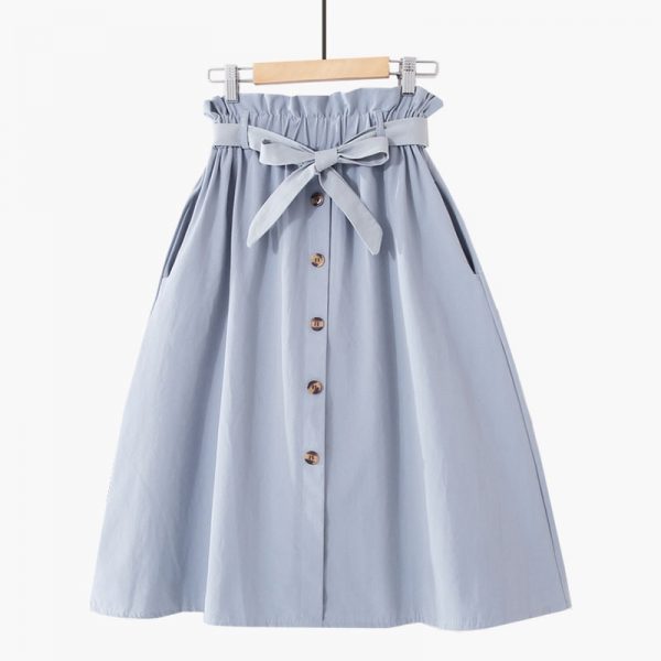 Button High Waist Skirt - Image 2