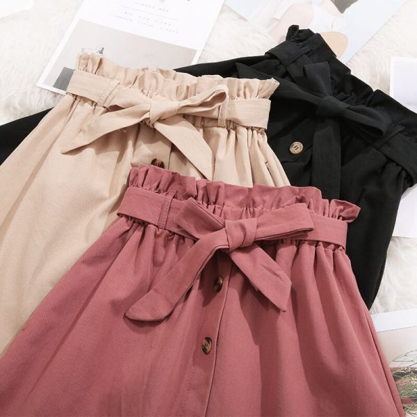 Button High Waist Skirt - Image 4