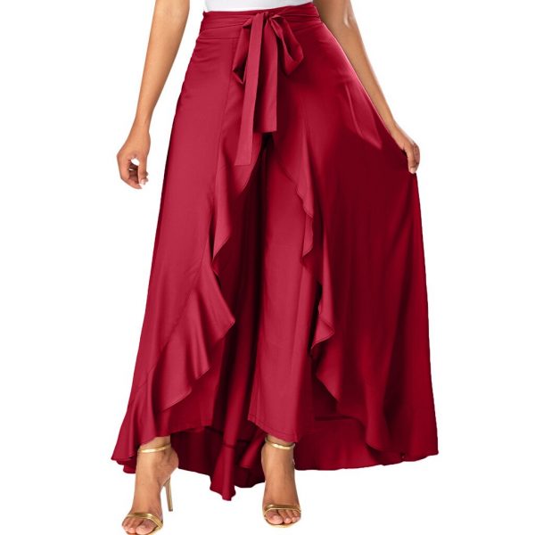 Womail Skirts 2019 New Fashion High Waist Stretch Skirt Summer High Waist A Line Bow Long Skirts For Women Casual Holiday J611 - Image 5