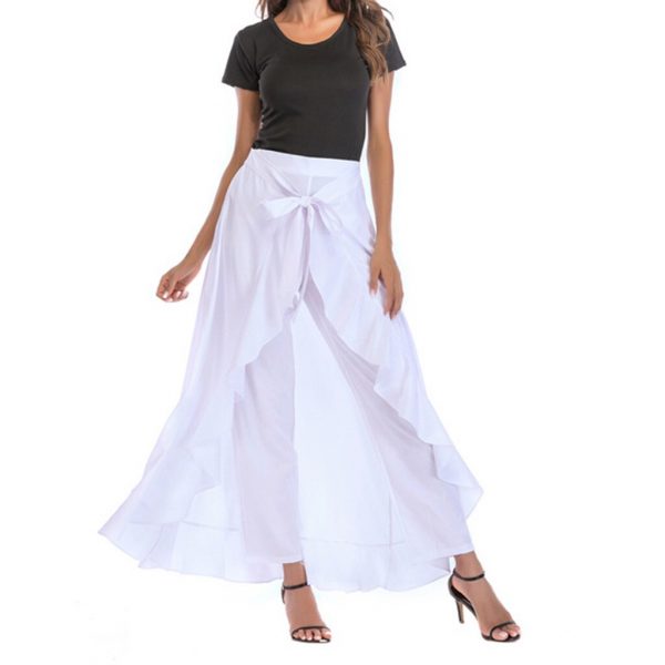 Womail Skirts 2019 New Fashion High Waist Stretch Skirt Summer High Waist A Line Bow Long Skirts For Women Casual Holiday J611 - Image 6