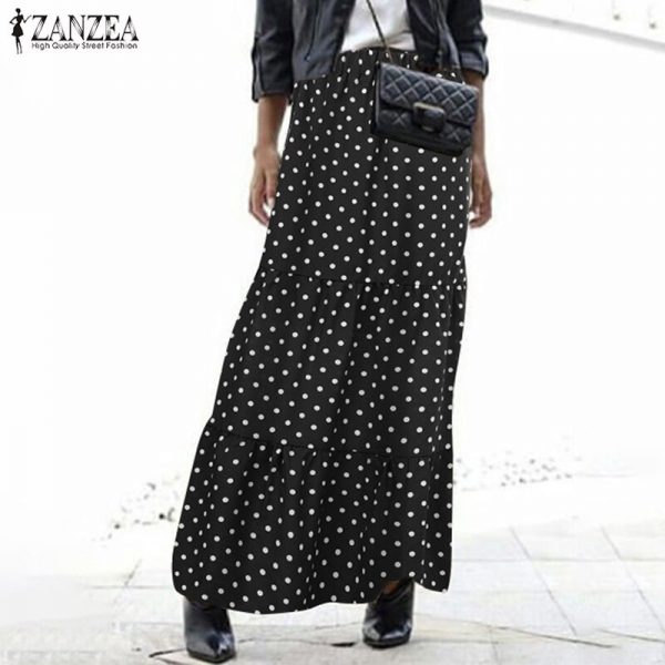 Vintage High Waist Polka Dot Skirts - Image 5