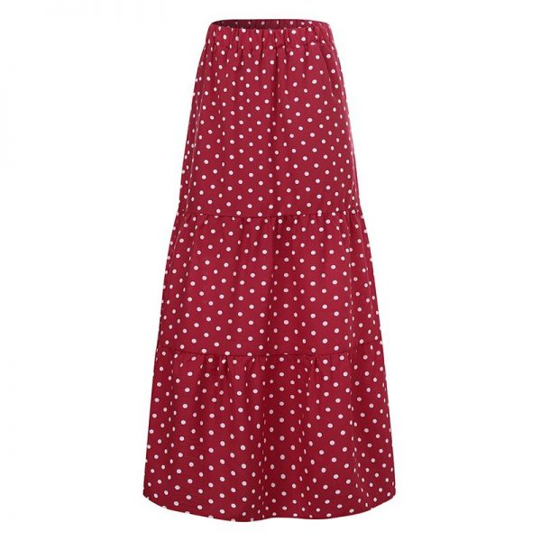 Vintage High Waist Polka Dot Skirts - Image 6